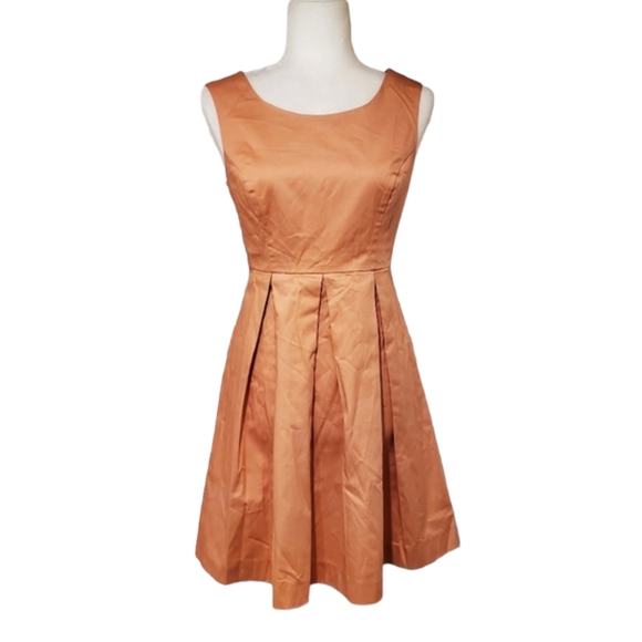 Forever 21 Womens Coral Sleeveless Backless Pleated Dress Size Small - Picture 1 of 8